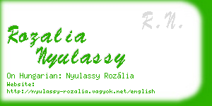 rozalia nyulassy business card