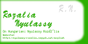 rozalia nyulassy business card